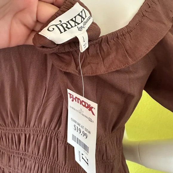 NWT Trixxi Los Angeles Brown Maxi Dress - Picture 5 of 6